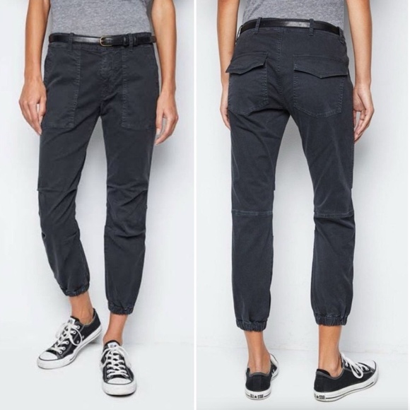 Nili Lotan Cropped Military Jogger Pants Black Women’s Size 8 - Picture 15 of 15